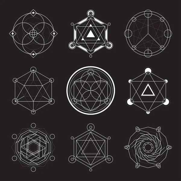 6 geometrik öğeleri kümesi.