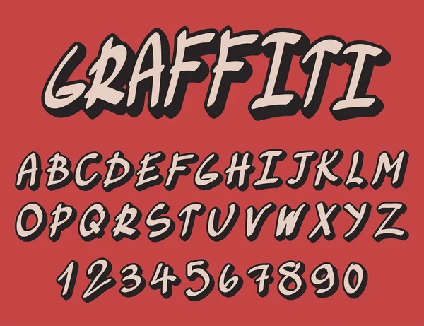 Граффити современный шрифт — стоковый вектор