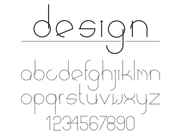 Het moderne lijn lettertype — Stockvector