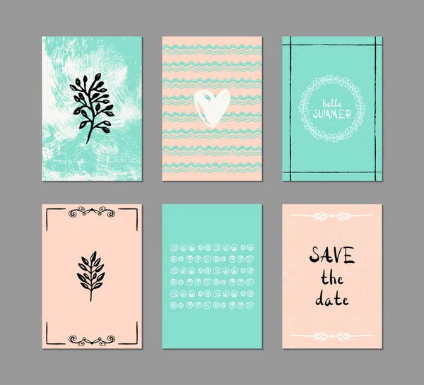 Set 6 yaratıcı tebrik kartları.