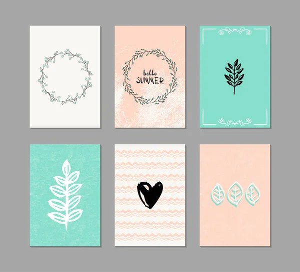 Set 6 yaratıcı tebrik kartları.