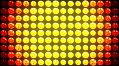  Vj projektörünün parlak ışıkları açılıp kapanıyor. Disko gece kulübü ışıkları matrisi.
