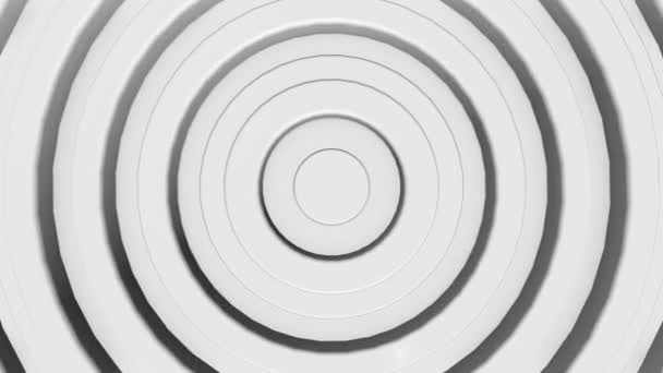 Cercles motif avec effet stores. Animation anneaux blancs propres . — Video