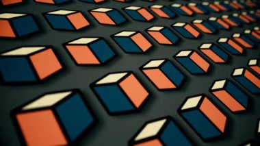 Hareketli geometrik şekillerle 4k kusursuz döngü animasyonu.