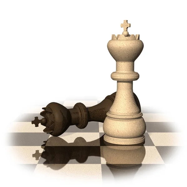 Rey de ajedrez blanco victoria negra — Foto de Stock