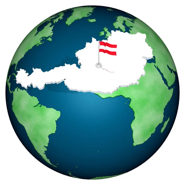 Austria flag background world — Stock Photo, Image