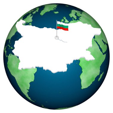 Bulgaristan bayrağı arka plan dünya