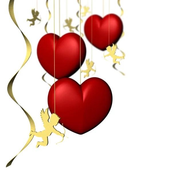 Den svatého Valentýna. Srdce pozadí — Stock fotografie