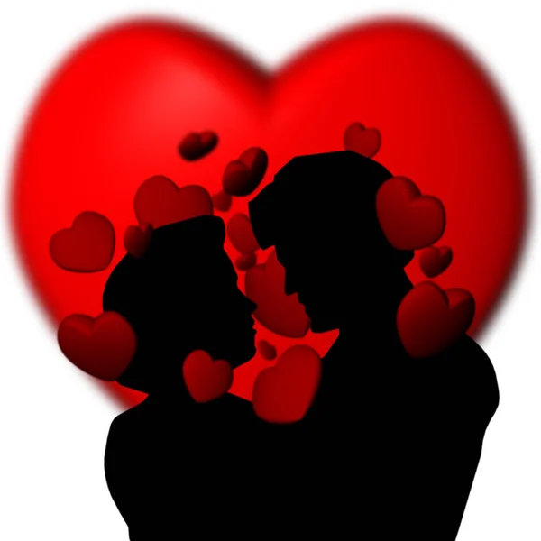 In love red heart background — Stock Photo, Image