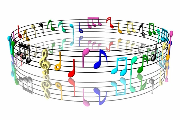 Müzik pentagram renkli