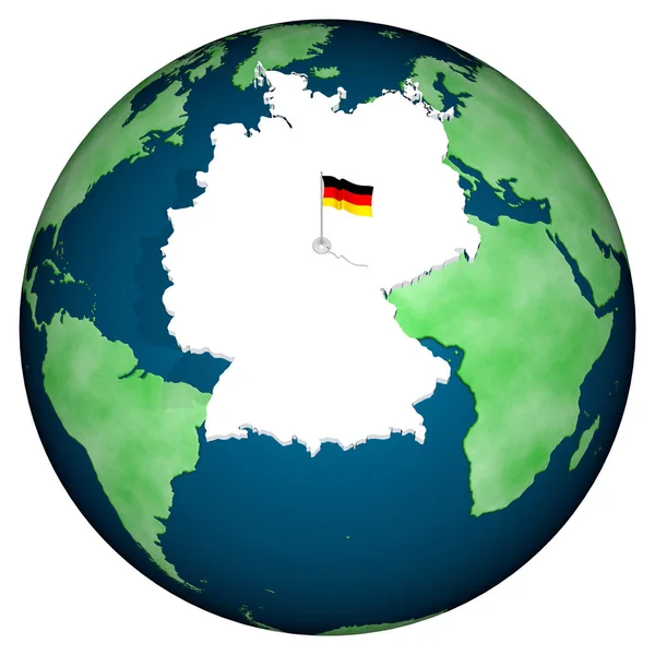 Allemagne drapeau fond monde — Photo