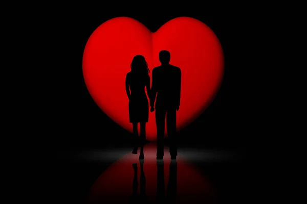 In liefde rode hart achtergrond — Stockfoto
