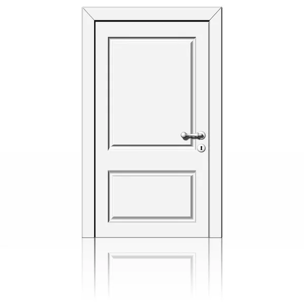 Zamknięte drzwi białe — Zdjęcie stockowe