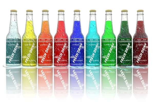 Botellas de refresco de color — Foto de Stock