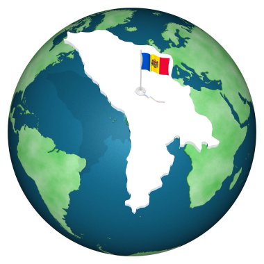 Moldova bayrağı arka plan dünya