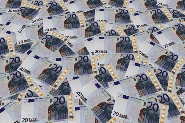 Hintergrund Euro-Banknoten 20 — Stockfoto