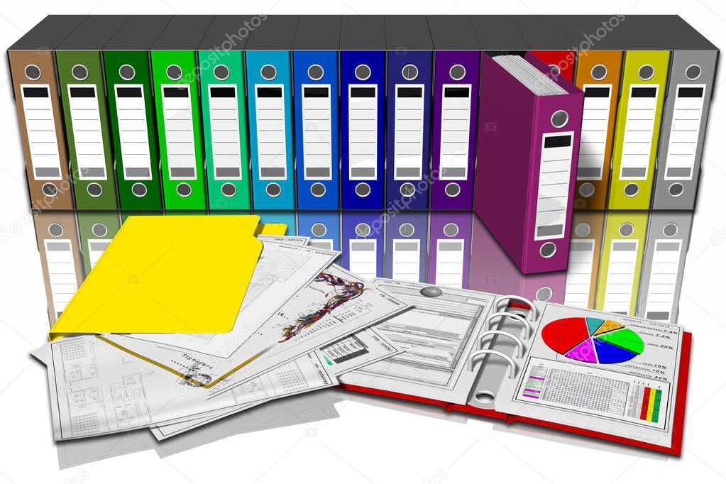 Series Binders colored folders