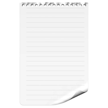 metin için defter yaprağının.