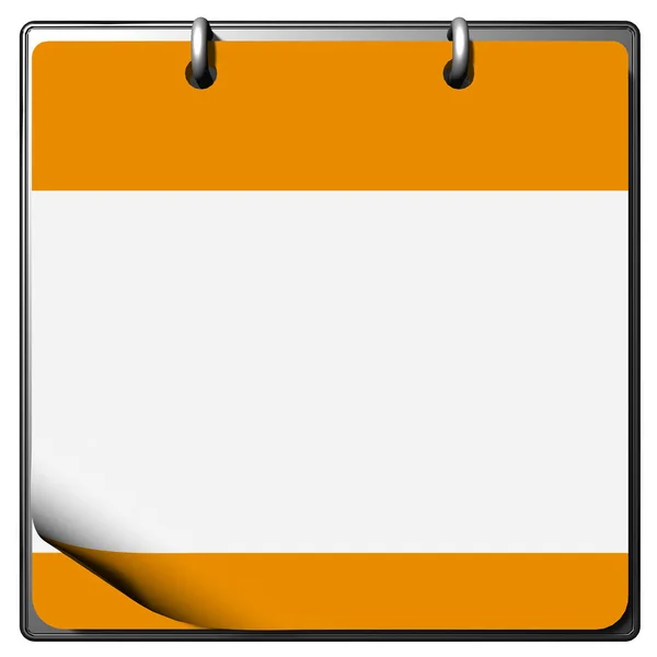 オレンジ色のブランクのカレンダー — ストック写真
