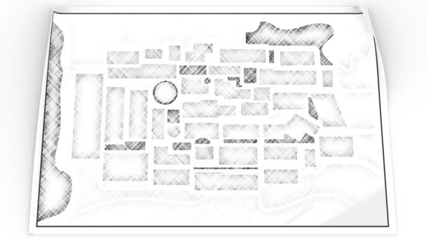 Plan de la ville - Illustration 3D - Vidéos 