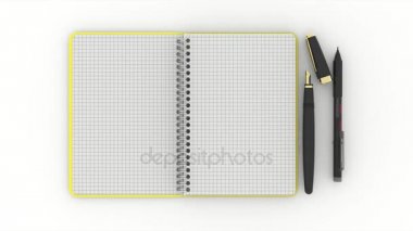 3D Resim - video. Not defteri animasyon.