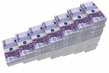 500 euro. banknot arttı.