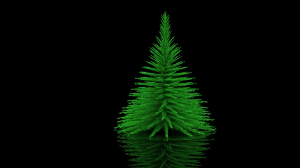   3D-s illusztráció - videók. Díszített karácsonyfa. 