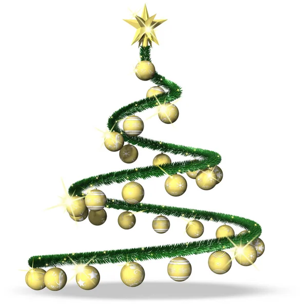 クリスマスの装飾のモミ — ストック写真