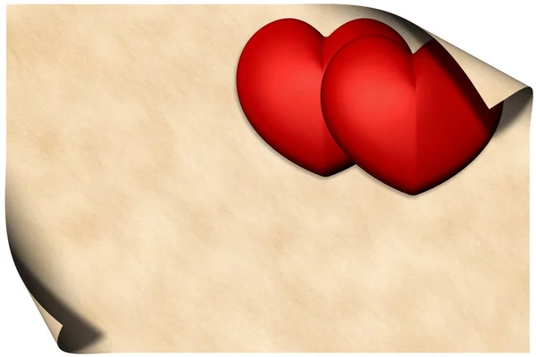 Kaart Van Groet Van Harten Liefde Valentijnsdag — Stockfoto