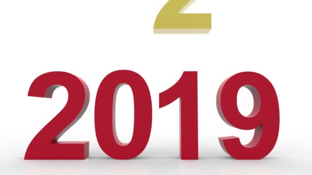 Vídeos Ilustración Nuevo Año 2020 Lentamente Año 2020 Toma Lugar — Vídeos de Stock