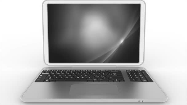 Vidéos - Illustration 3D. Décoration de Noël sur écran d'ordinateur annonce la transition vers la nouvelle année .