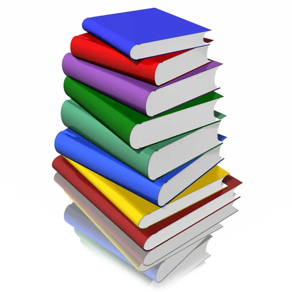 Colored Books Library Many Colorful Books — Stock Photo, Image