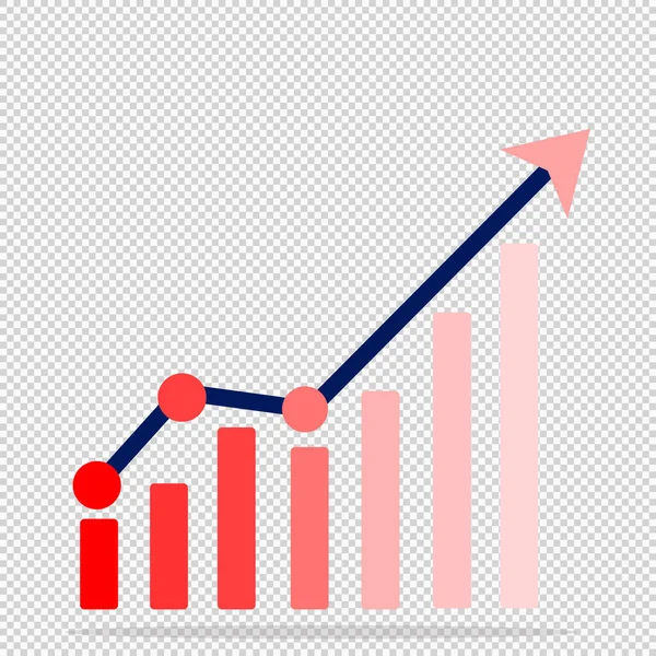 Increase Money Growth Icon Progress Marketing Thin Line Symbol White — Stock Vector