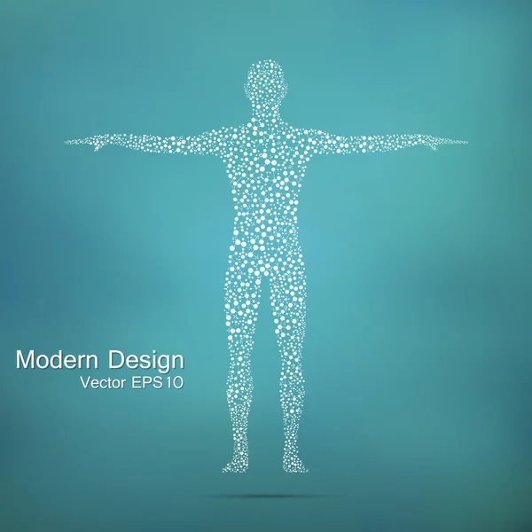 Adam molekülünün yapısı. Model insan vücudunun Dna soyut. Tıp, bilim ve teknoloji. Tasarımınız için bilimsel vektör.