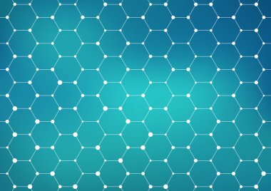 Bağlantı yapısı. Geometrik arka plan. Tıp, bilim ve teknoloji. Vektör çizim tasarımınız için.