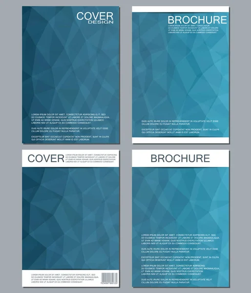 Vektor-Broschüre Vorlage, Flyer, Cover-Magazin im Format A4. Geschäft abstrakten Hintergrund mit Dreiecken. — Stockvektor