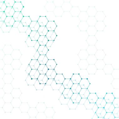 Molekülün dna, genetik ve kimyasal bileşikler, illüstrasyon