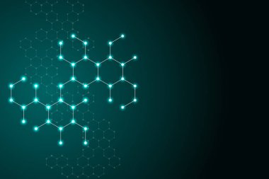 Molekülün dna, genetik ve kimyasal bileşikler, illüstrasyon