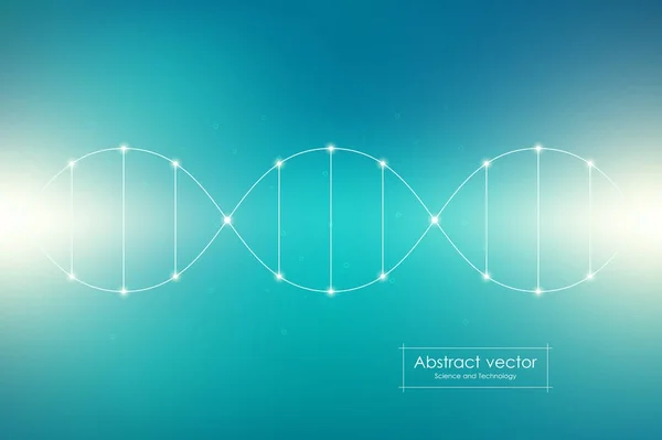 Sistema espiral de ADN, ilustración vectorial — Vector de stock