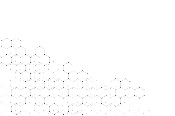 Fondo hexagonal abstracto, concepto de ciencia y tecnología, ilustración . —  Fotos de Stock