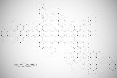 Tıbbi arka plan molekül yapısı ile.