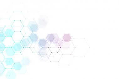 Tıbbi arka plan molekül yapısı ile.