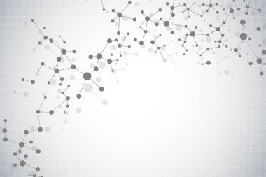 Moleküler yapı arka planı. Molekül DNA ile soyut arkaplan.
