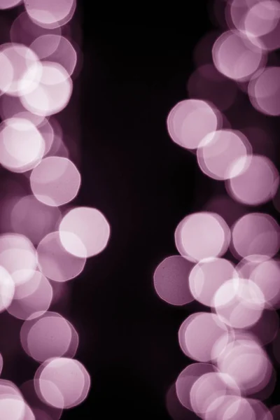 Bokeh coloré sur fond noir. Nouvel An, papier peint de Noël — Photo