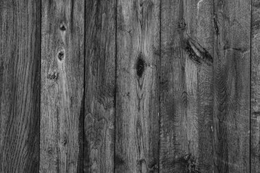 Eski ahşap arka plan. Siyah beyaz fotoğraf