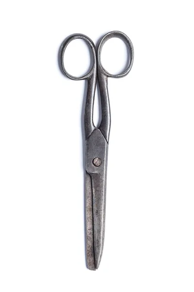 Old rusty scissors isolated on white background — Stock Photo, Image