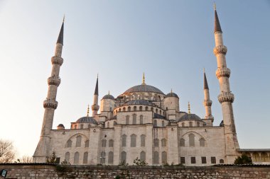 Sultanahmet Camii manzarası. Mavi Cami. İstanbul, Türkiye