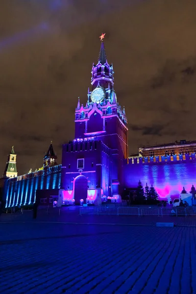 Primeiro Festival Internacional Círculo Luz Moscou Instalações Luz Nos Principais — Fotografia de Stock