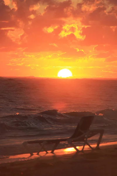 Paradise Earth Sun Sea Beach Sun Lounger Azure Ocean — Stock Photo, Image