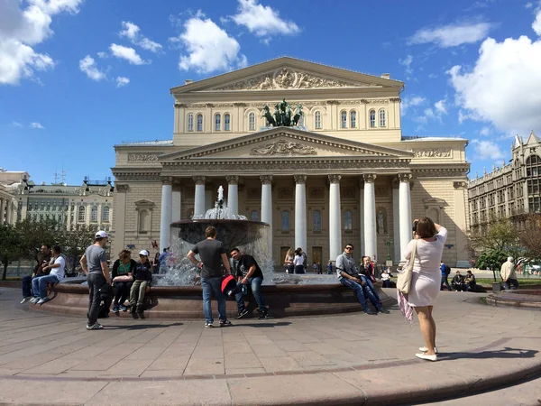 Moskva Rusko Divadlo Bolshoi Divadelní Náměstí Architektura Moskvy Ruském Městě — Stock fotografie